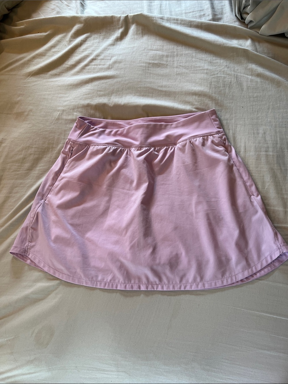 Athletic Skort, light purple/lavender, built in shorts, 2 zippered pockets